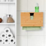 Cutie pentru servetele, montare pe perete, bambus, 17 x 27 x 13 cm - imagine 2