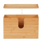 Cutie pentru servetele, montare pe perete, bambus, 17 x 27 x 13 cm - imagine 5