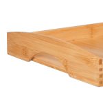 Tava servire din bambus, manere transport, 6 x 48 x 33 cm, maro - imagine 2