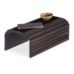 Suport de canapea multifunctional, montura pe cotiera canapelei, din bambus,1 x 42 x 34 cm