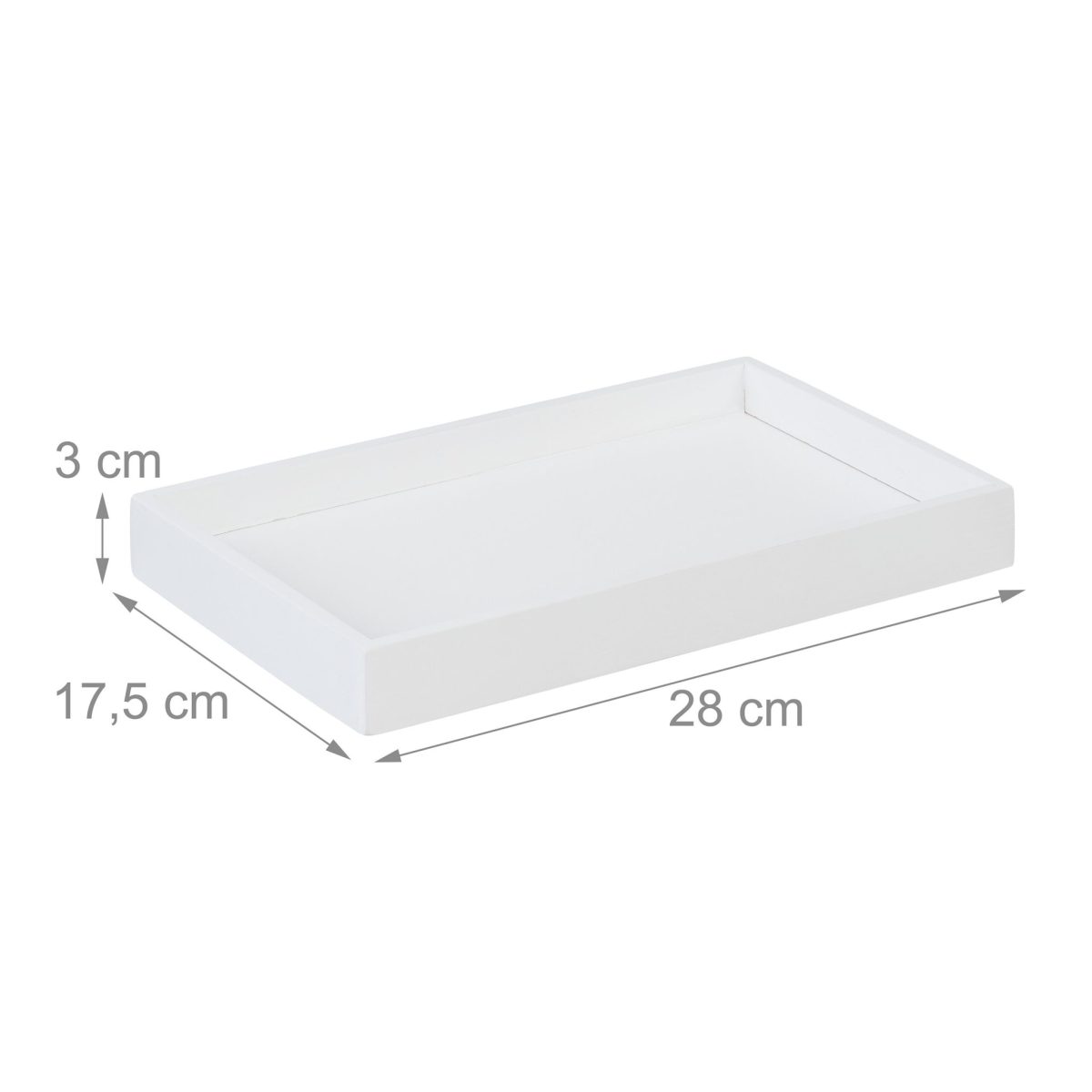 Suport organizator din 4 piese detasabile, universal, bambus/MDF, alb/maro, 11 x 28 x 17,5 cm - imagine 6
