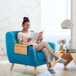 Suport pentru marginea canapelei, multifunctional, bambus, 1 x 48 x 33 cm - imagine 3