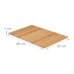 Suport pentru marginea canapelei, multifunctional, bambus, 1 x 48 x 33 cm - imagine 4