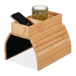 Suport de canapea cu 3 compartimente, din bambus, flexibila dupa dimensiunea canapelei, 6,5 x 42 x 28 cm
