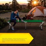 Pat pliabil pentru camping, 190x64x44cm, robust, stabil, husa de transport, verde - imagine 7