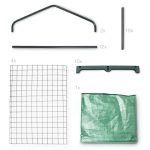 Sera cu 4 rafturi, dimensiuni 70 x 50 cm x 158cm, PE, transparent/verde, Relaxdays - imagine 9