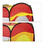 Spatiu de joaca pentru copii Relaxdays, Pop UP, 100 bile, Rosu/Galben, 100 x 85 x 70 cm - imagine 4