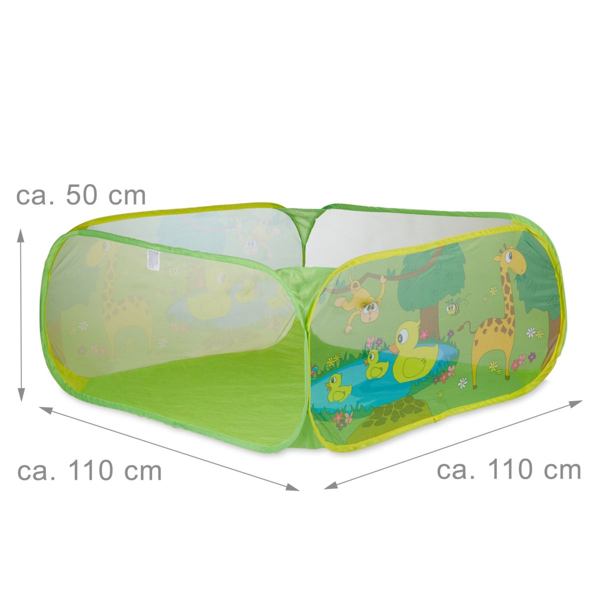 Spatiu de joaca pentru copii Relaxdays, Pop UP, 50 bile, Multicolor, 110 x 110 x 50 cm - imagine 2