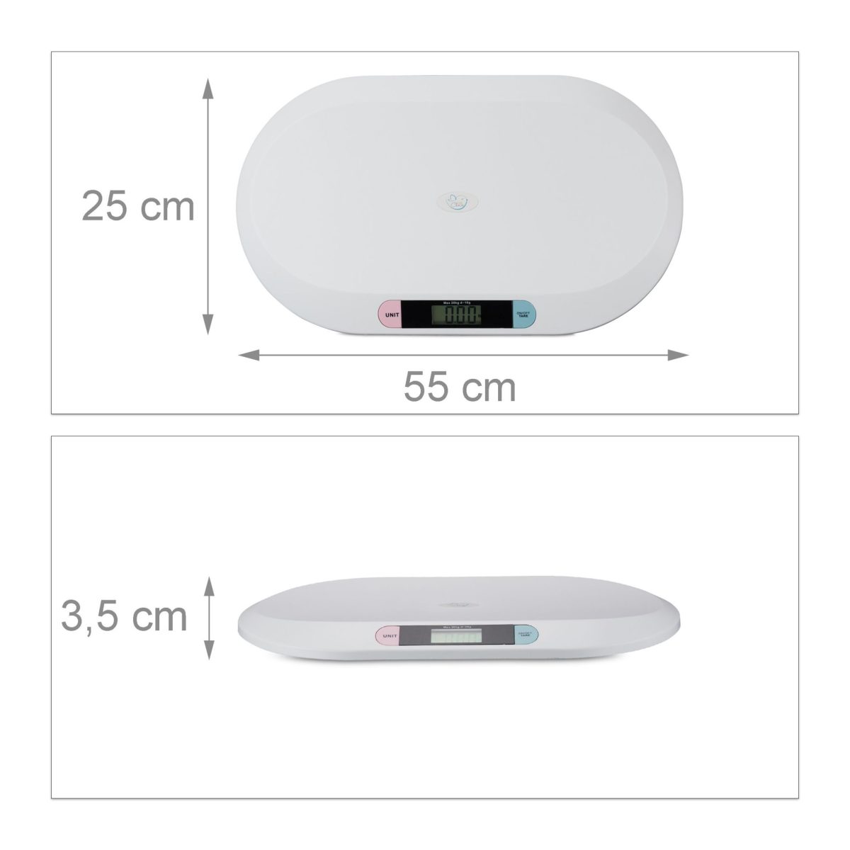 Cantar digital pentru copii/animale companie, pana la 20 kg, functie hold, Relaxdays - imagine 4