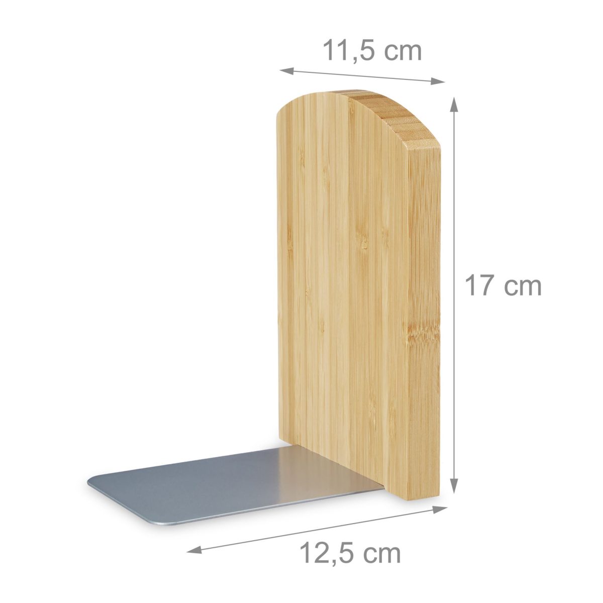 Set 2 suporturi/opritoare pentru carti, din bambus, natur, 17 x 11,5 x 12,5 cm - imagine 5