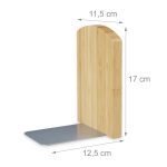 Set 2 suporturi/opritoare pentru carti, din bambus, natur, 17 x 11,5 x 12,5 cm - imagine 5