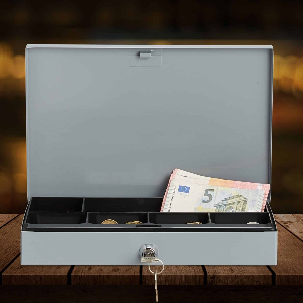 Caseta bani pentru bancnote si monede, Relaxdays, 5 x 30 x 20.5 cm - imagine 7