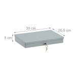 Caseta bani pentru bancnote si monede, Relaxdays, 5 x 30 x 20.5 cm - imagine 4