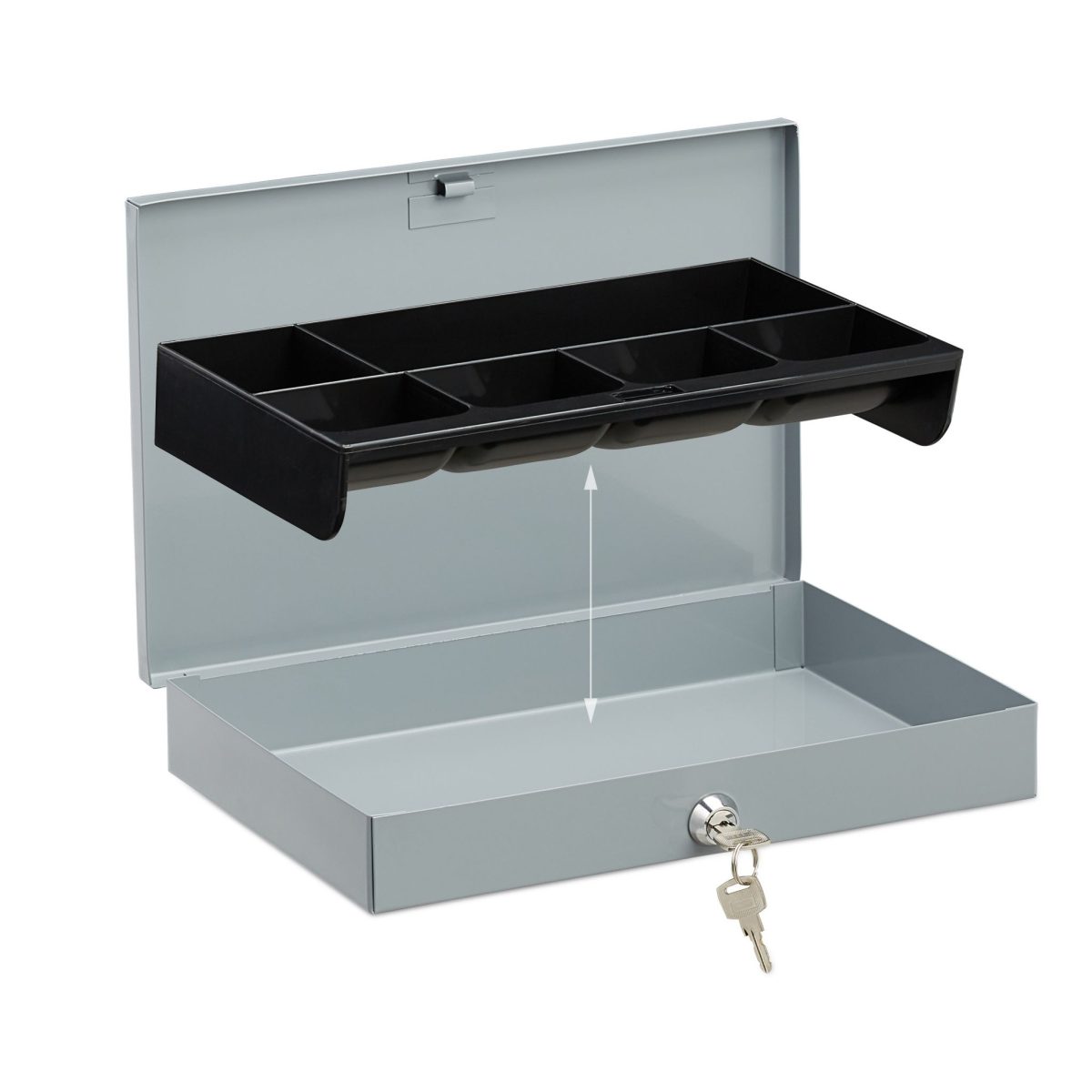 Caseta bani pentru bancnote si monede, Relaxdays, 5 x 30 x 20.5 cm - imagine 2