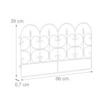 Gard decorativ din 6 piese, cu infigere in sol, plastic, 135 x 66 cm, alb - imagine 5