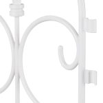 Gard decorativ din 6 piese, cu infigere in sol, plastic, 135 x 66 cm, alb - imagine 2