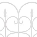 Gard decorativ din 6 piese, cu infigere in sol, plastic, 135 x 66 cm, alb - imagine 7