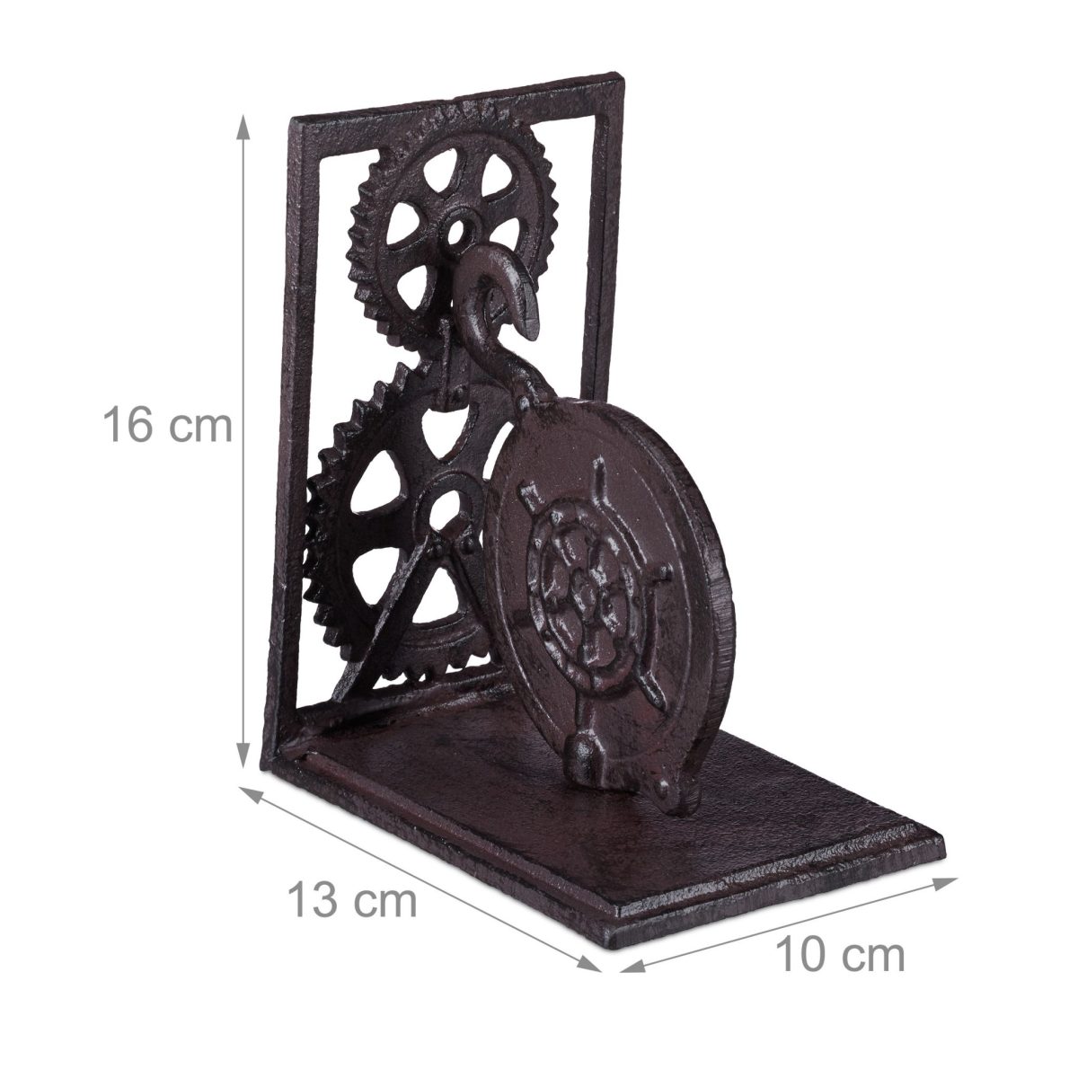 Suport opritor pentru carti, design retro, din fonta, 16 x 13 x 10 cm - imagine 4