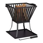 Vatra de foc exterior, 56 x 56,5 x 45 cm, negru