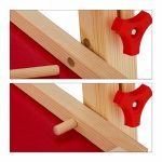 Tabla cu 2 fete, fata alba magnetica, scris si desenat, reglabila pe inaltime, raft pentru accesorii, lemn, crem, 55 x 52 cm x 135 cm - imagine 7