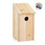 Casuta decorativa din lemn pentru pasari, 26 x 12 x 14,5 cm, natur