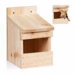 Casuta decorativa din lemn pentru pasari, 20 x 12 x 15,5 cm, natur