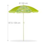 Set masa cu 2 scaune si umbrela pentru copii, model dinozaur, fier/poliester, verde - imagine 4