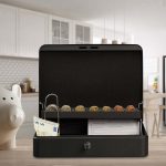 Caseta bani pentru monede si bancnote, Relaxdays, Negru, 8.5 x 30.5 x 24.5 cm - imagine 4