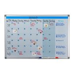 Tabla organizator saptamanal, Relaxdays, magnetica, 60 x 90 x 5 cm