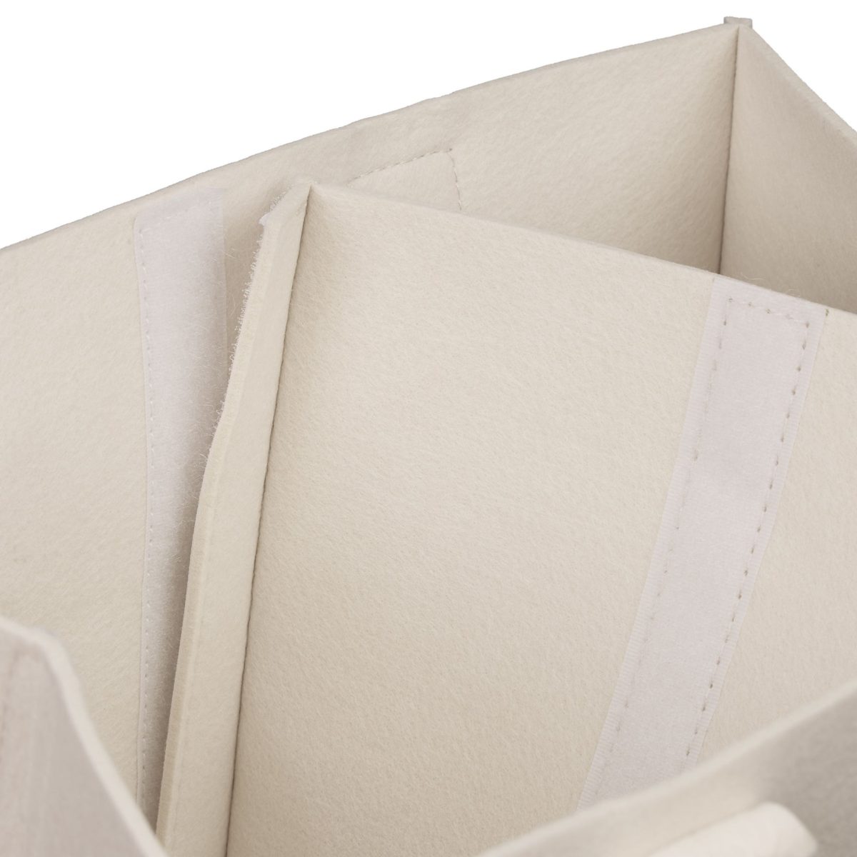 Geanta pentru accesoriile bebelusilor, 11 compartimente, din pasla, crem, 18 x 33 x 23 cm - imagine 6