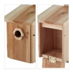 Casuta decorativa din lemn pentru pasari, 32 x 16 x 17 cm, maro - imagine 2