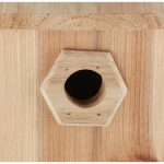 Casuta decorativa din lemn pentru pasari, 32 x 16 x 17 cm, maro - imagine 8