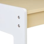 Mobilier pentru copii cu tabla pentru scris, birou si scaun, colturi rotunjite, MDF, bej, 88 x 62 x 42 cm / 30,5 x 31,5 cm - imagine 7