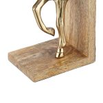 Set 2 suporturi opritoare pentru carti, forma cal, din aluminiu si MDF, 26,5 x 9 x 13 cm - imagine 7