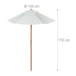 Set mobilier de gradina pentru copii, masa cu 4 scaune si umbrela, lemn de brad, 56 x 112 x 112 cm - imagine 5