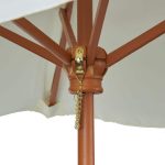 Set mobilier de gradina pentru copii, masa cu 4 scaune si umbrela, lemn de brad, 56 x 112 x 112 cm - imagine 8