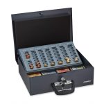 Caseta bani pentru bancnote si monede, Relaxdays, 10,5 x 36 x 27,5 cm