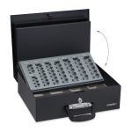 Caseta bani pentru bancnote si monede, Relaxdays, 10,5 x 36 x 27,5 cm - imagine 7