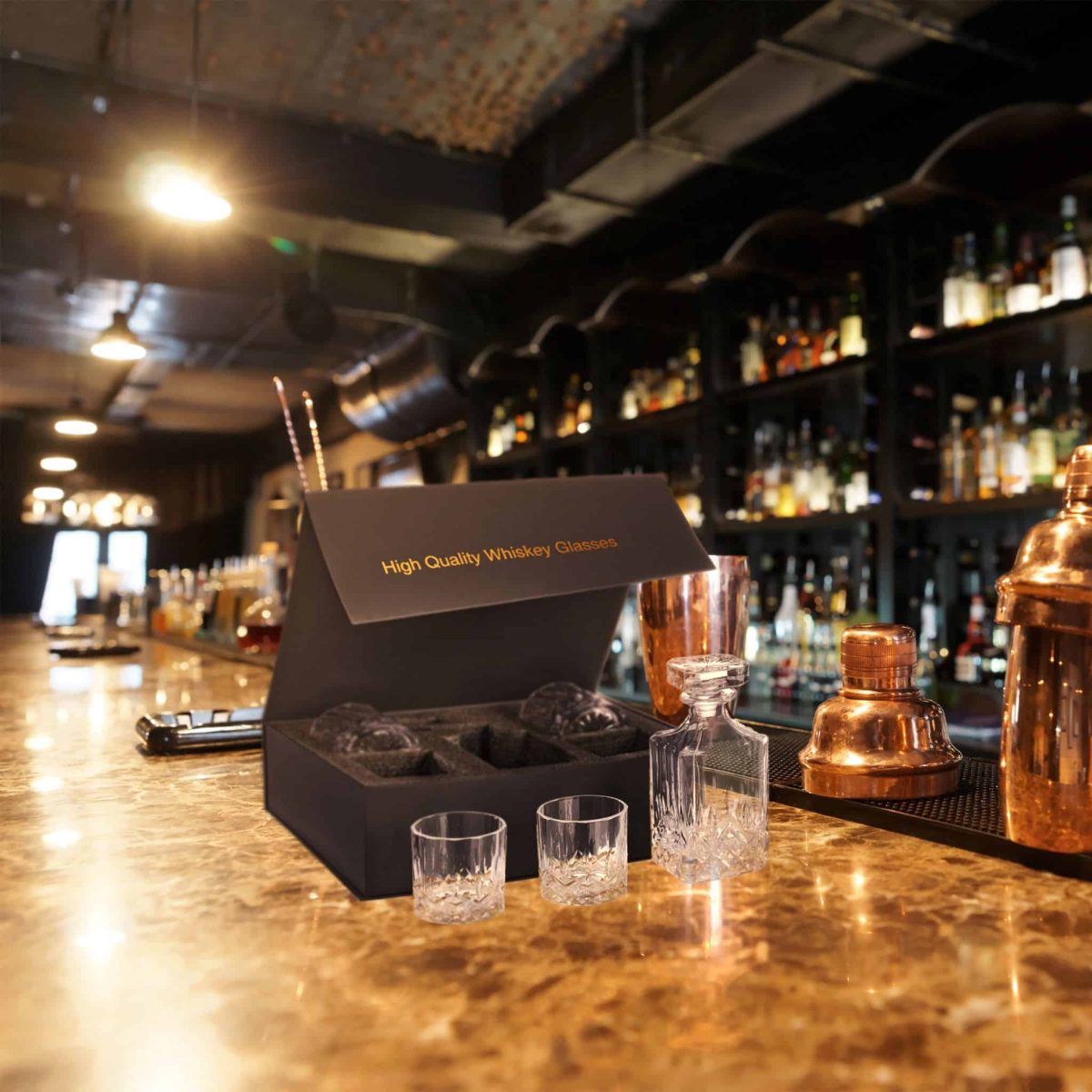 Set de whisky cu carafa si pahare, 650 ml carafa, 330 ml pahar, sticla, transparent - imagine 5