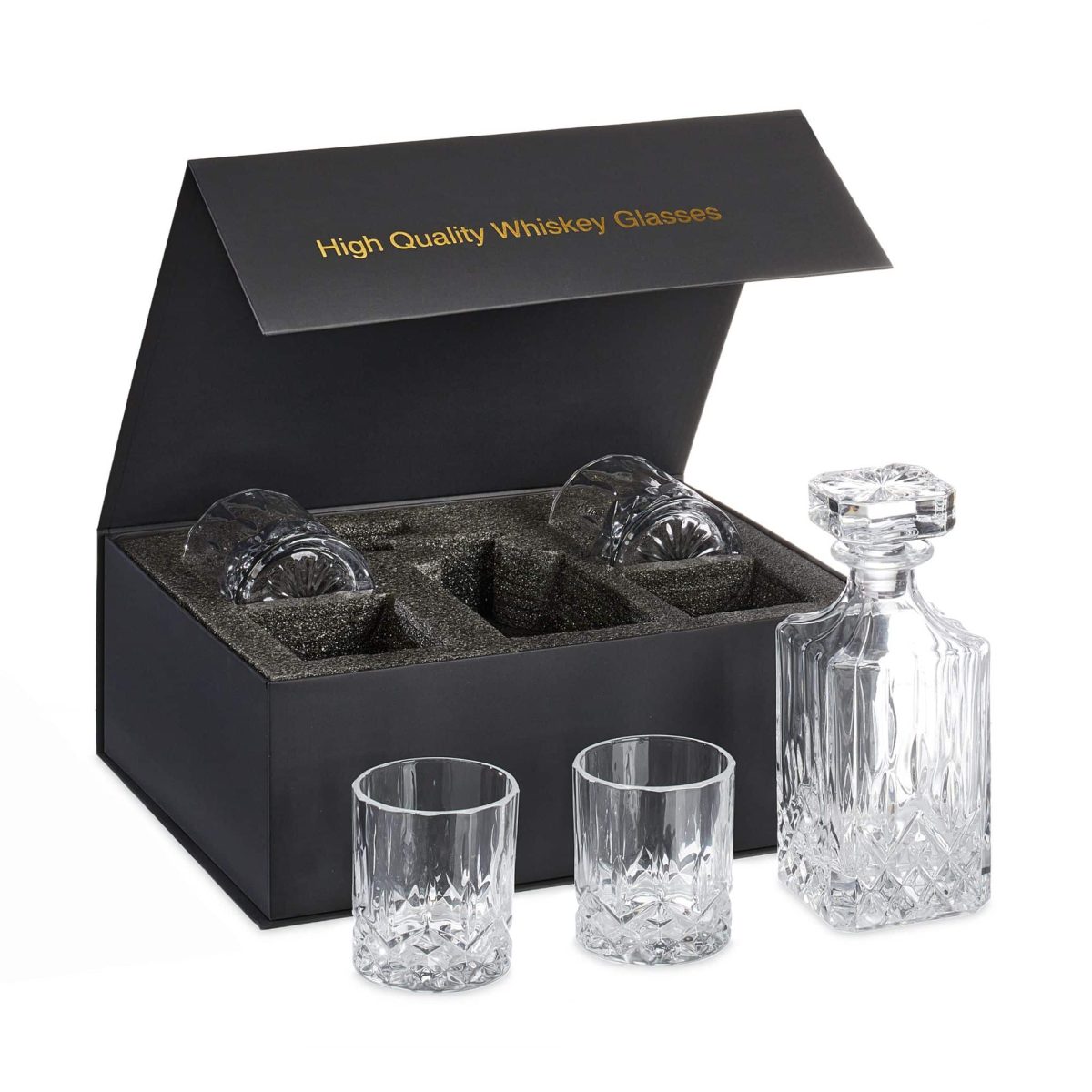 Set de whisky cu carafa si pahare, 650 ml carafa, 330 ml pahar, sticla, transparent - imagine 7