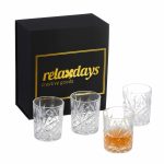 Set 4 pahare pentru whisky, Relaxdays, 300 ml
