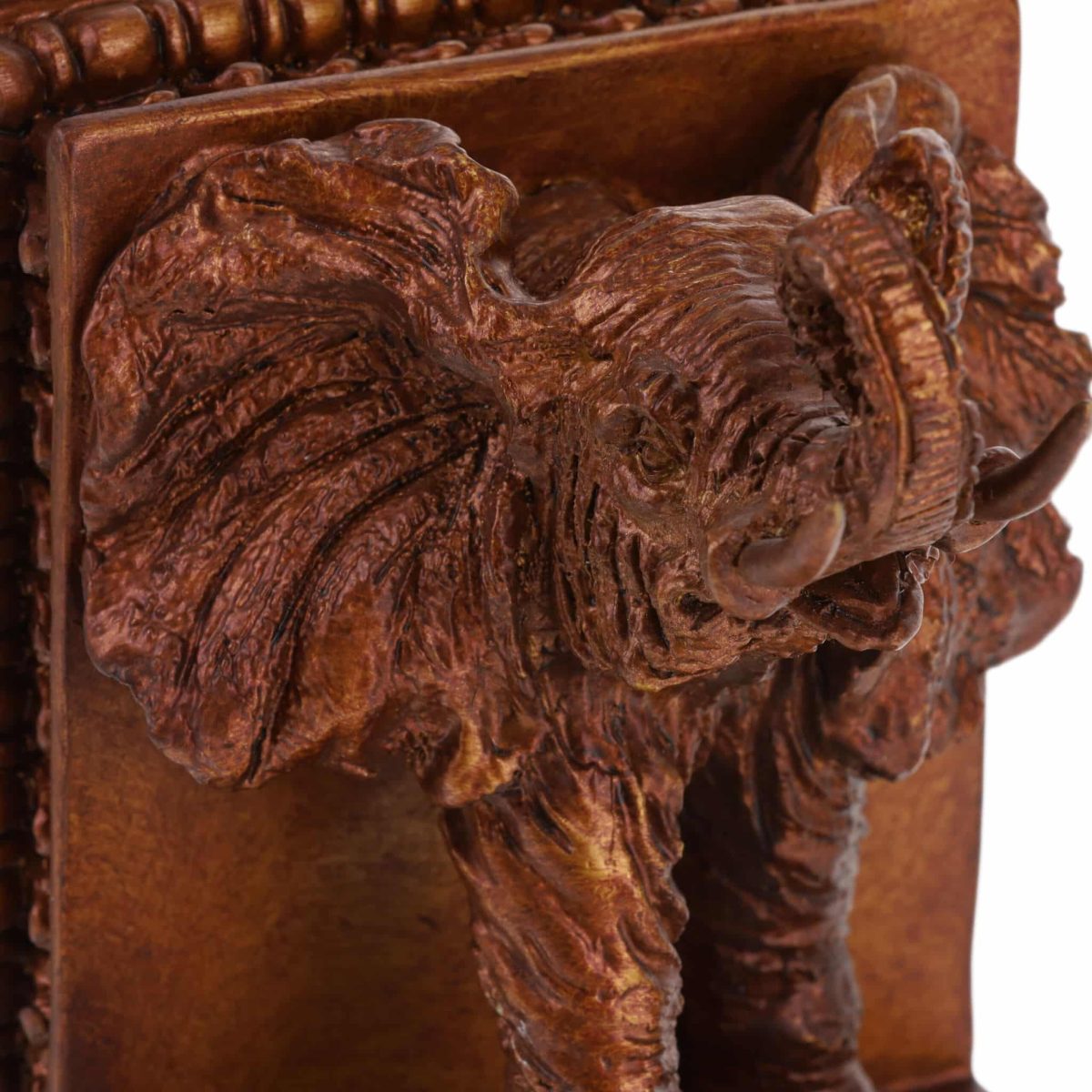 Set 2 suporturi opritoare pentru carti, figurina elefant, polirasina, 18 x 12 x 14 cm - imagine 6