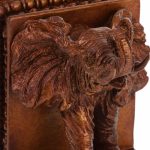 Set 2 suporturi opritoare pentru carti, figurina elefant, polirasina, 18 x 12 x 14 cm - imagine 6