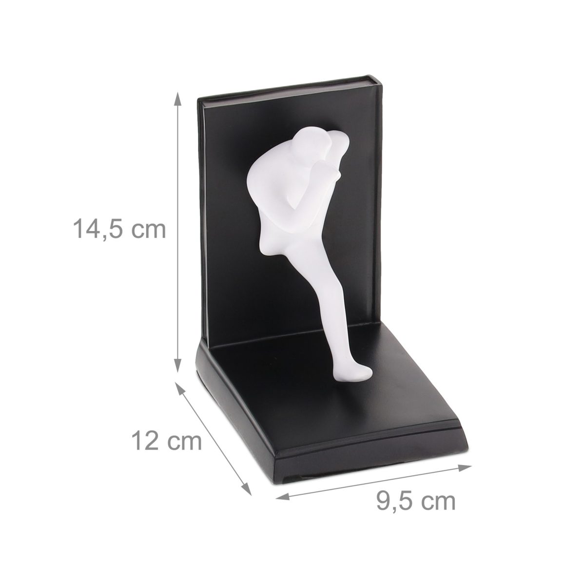 Set 2 suporturi opritoare de carti, figurine umane, polirasina, 14,5 x 12 x 9,5 cm - imagine 4