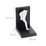 Set 2 suporturi opritoare de carti, figurine umane, polirasina, 14,5 x 12 x 9,5 cm - imagine 4