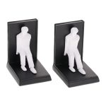 Set 2 suporturi opritoare de carti, figurine umane, polirasina, 14,5 x 12 x 9,5 cm