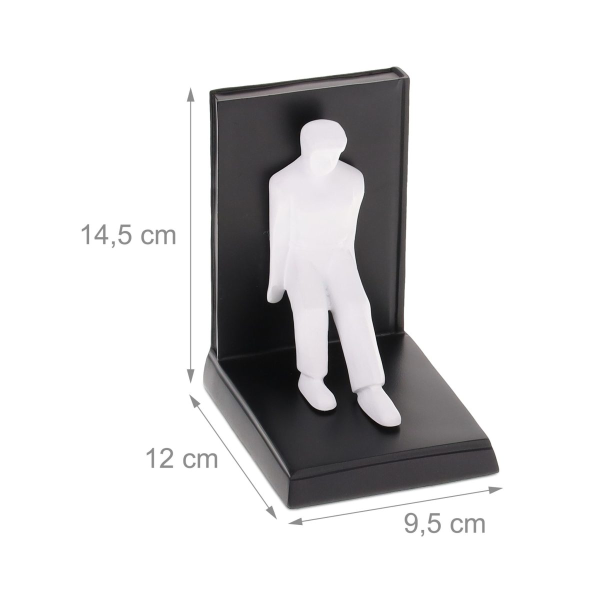 Set 2 suporturi opritoare de carti, figurine umane, polirasina, 14,5 x 12 x 9,5 cm - imagine 4