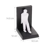 Set 2 suporturi opritoare de carti, figurine umane, polirasina, 14,5 x 12 x 9,5 cm - imagine 4