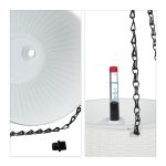 Set 2 ghivece suspendate, sistem de stocare a apei, indicator de nivel al apei, plastic/fier, alb, 54 x 18,5 cm - imagine 7