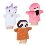 Set marionete animate pentru copii, 3 piese, poliester